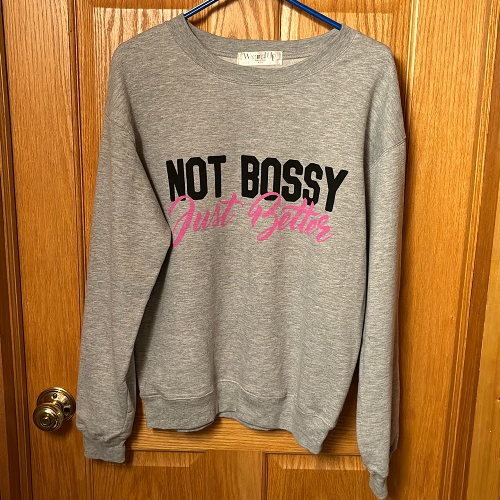 Women’s grey crew neck sweatshirt Size M